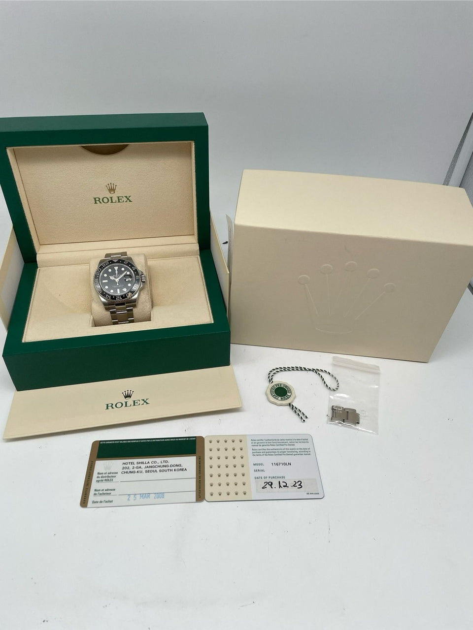 Rolex GMT-Master II 40mm Automatik mit ROLEX CPO 116710LN Box + og. Papiere
