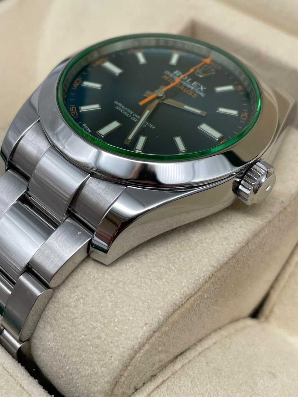 Rolex Milgauss 40mm Automatik 116400GV Box + og. Papiere