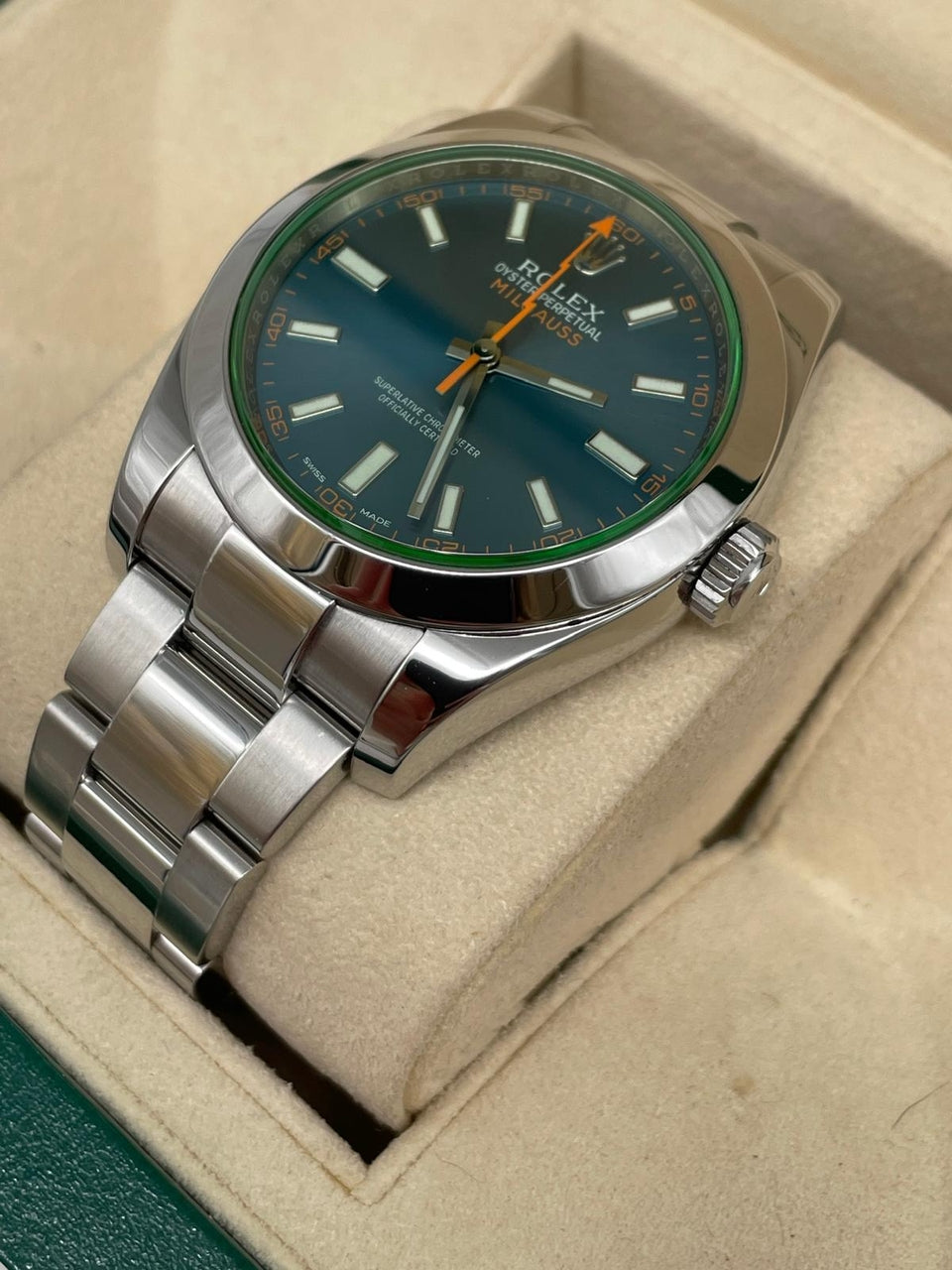 Rolex Milgauss 40mm Automatik 116400GV Box + og. Papiere