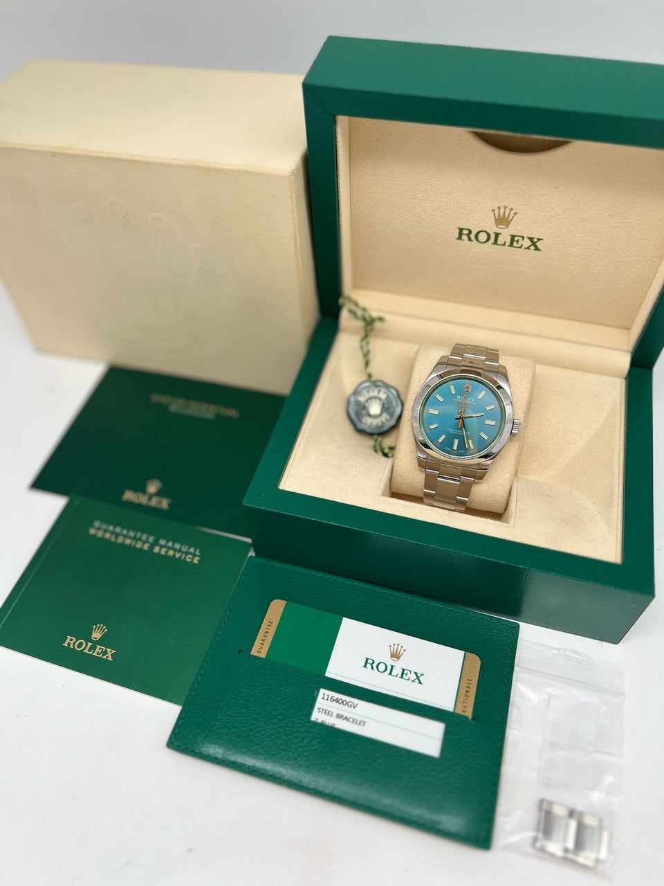 Rolex Milgauss 40mm Automatik 116400GV Box + og. Papiere