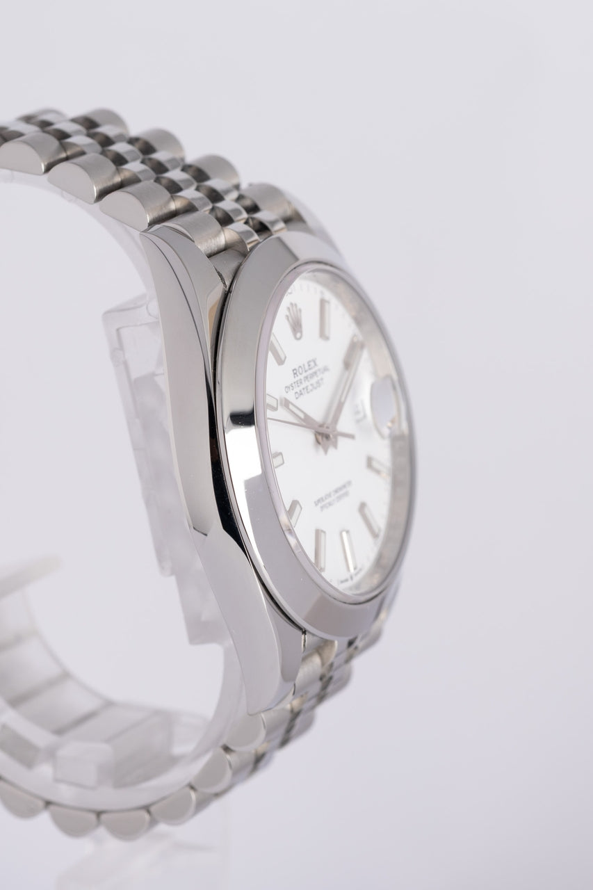 Rolex Datejust  Jubilee weiß Automatik Herrenuhr 41mm Weiß  126300 - Detailansicht 1