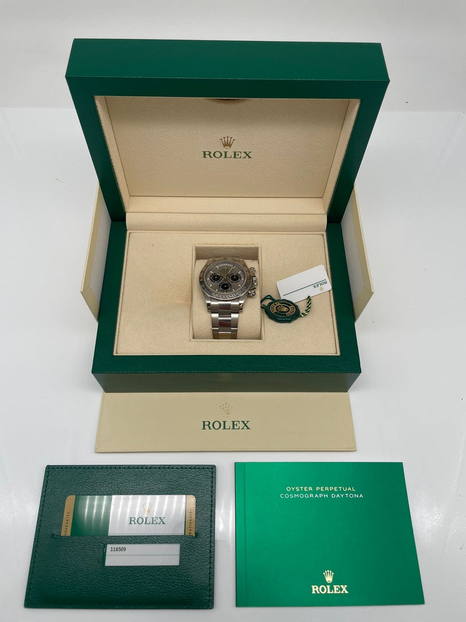 Rolex Cosmograph Daytona 40mm Automatik Weißgold 116509 - Papiere und oder Lieferumfang