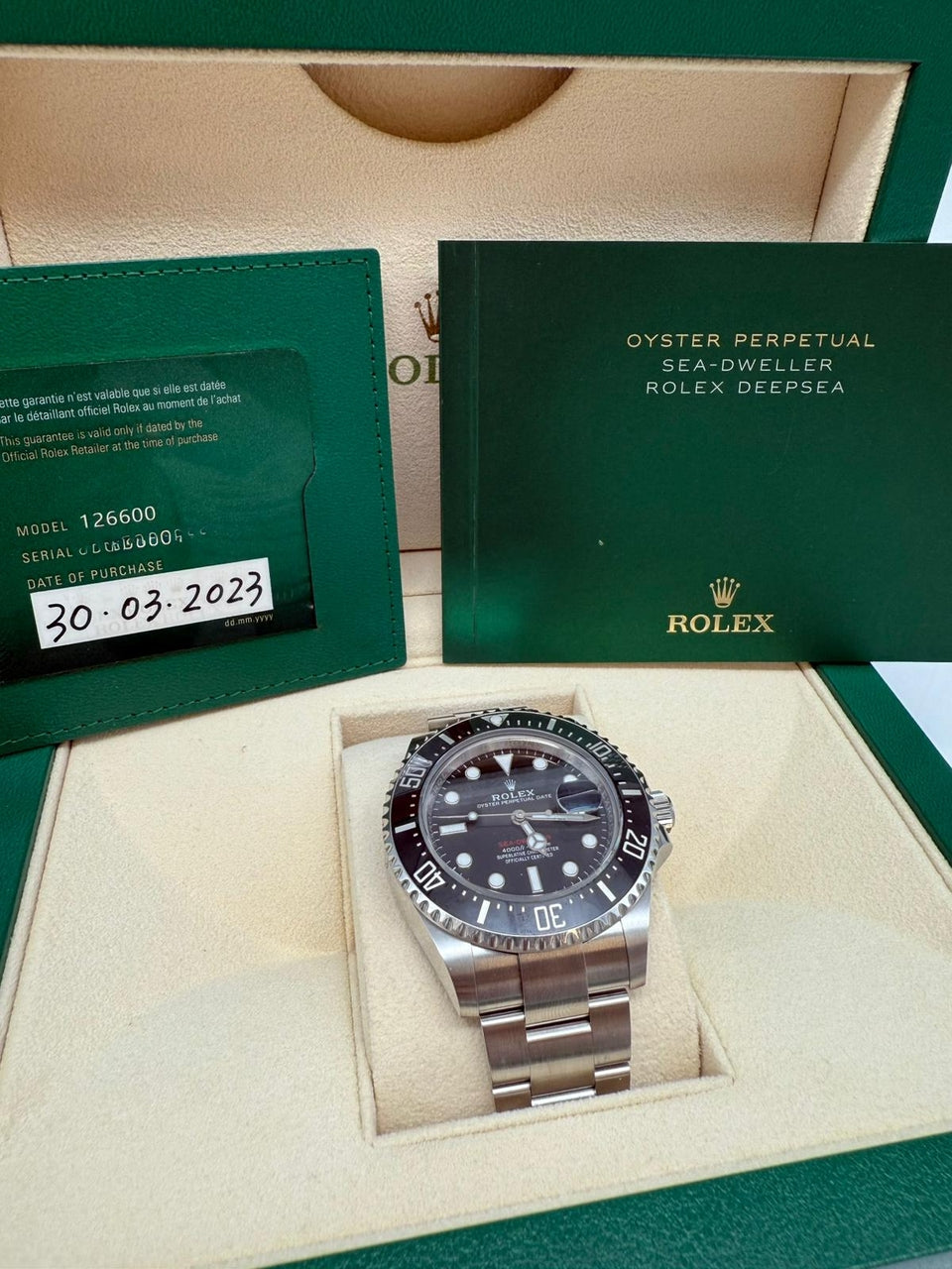 Rolex Sea-Dweller Automatik Herrenuhr Stahl 43mm 126600 - Papers and documentation
