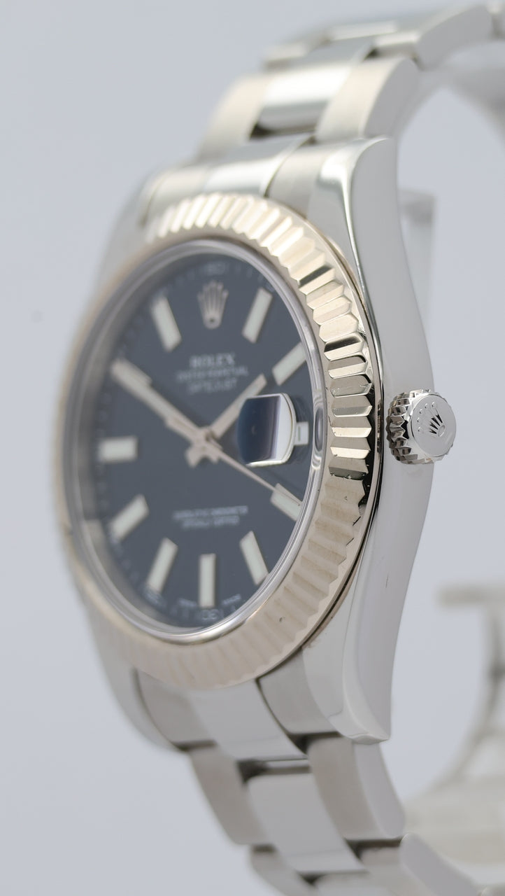Rolex Datejust II Automatik Herrenuhr Blau 116334 Box + og. Papiere
