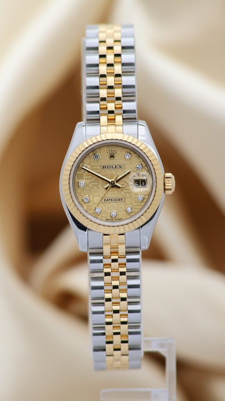 Rolex Lady-Datejust Jubilee Jubiläums-Blatt Diamant 26mm 179173G - Thumbnail