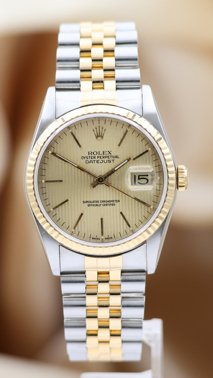 Rolex  Datejust 36mm Automatik Herrenuhr Stahl/Gold 16233 - Thumbnail