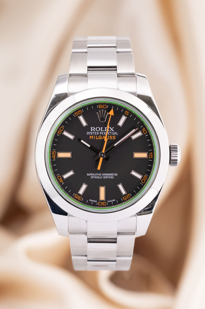 Rolex Milgauss Automatik Herrenuhr Schwarz None 116400GV - Thumbnail