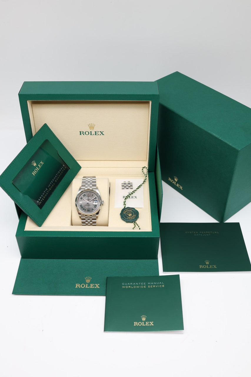Rolex Datejust 36 Wimbledon Automatik 126234 - Papiere und oder Lieferumfang