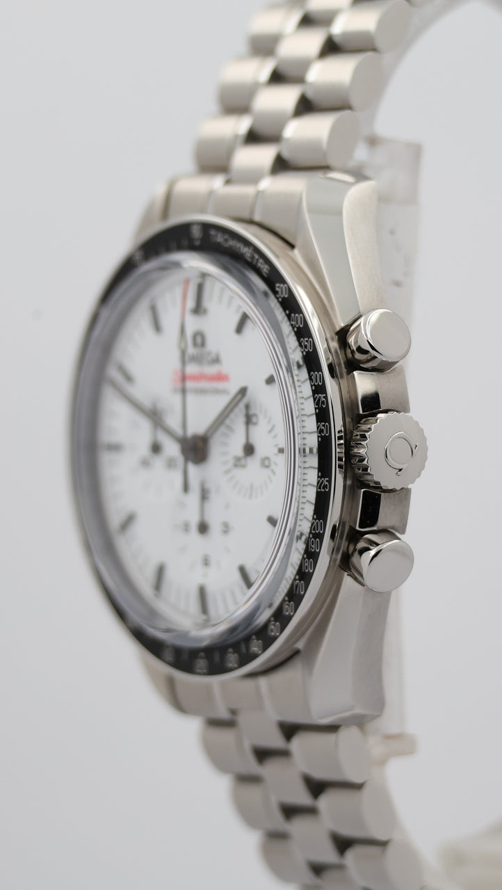 Omega Speedmaster Professional Moonwatch White mit Push-Schließe 31030425004001 - Detailansicht 7