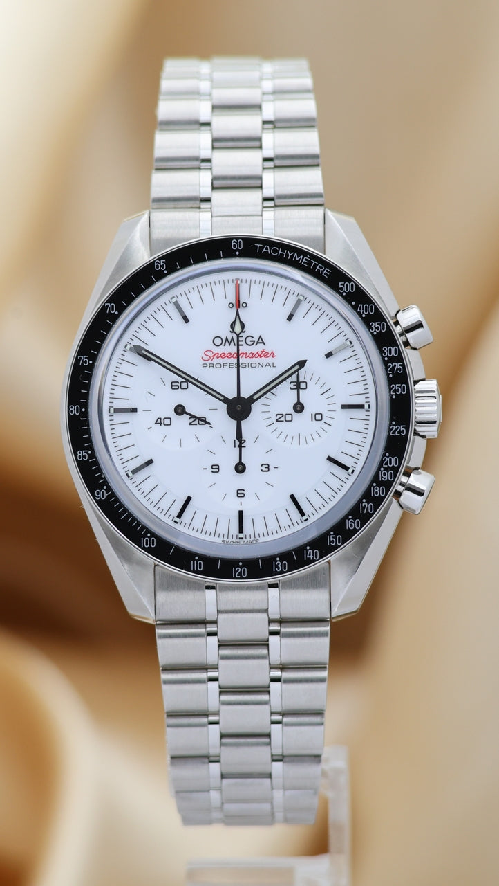 Omega Speedmaster Professional Moonwatch White mit Push-Schließe 31030425004001 - Thumbnail