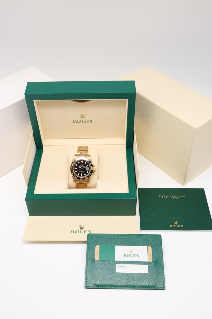 Rolex GMT Master II Gold Automatik 116718LN - Papiere und oder Lieferumfang