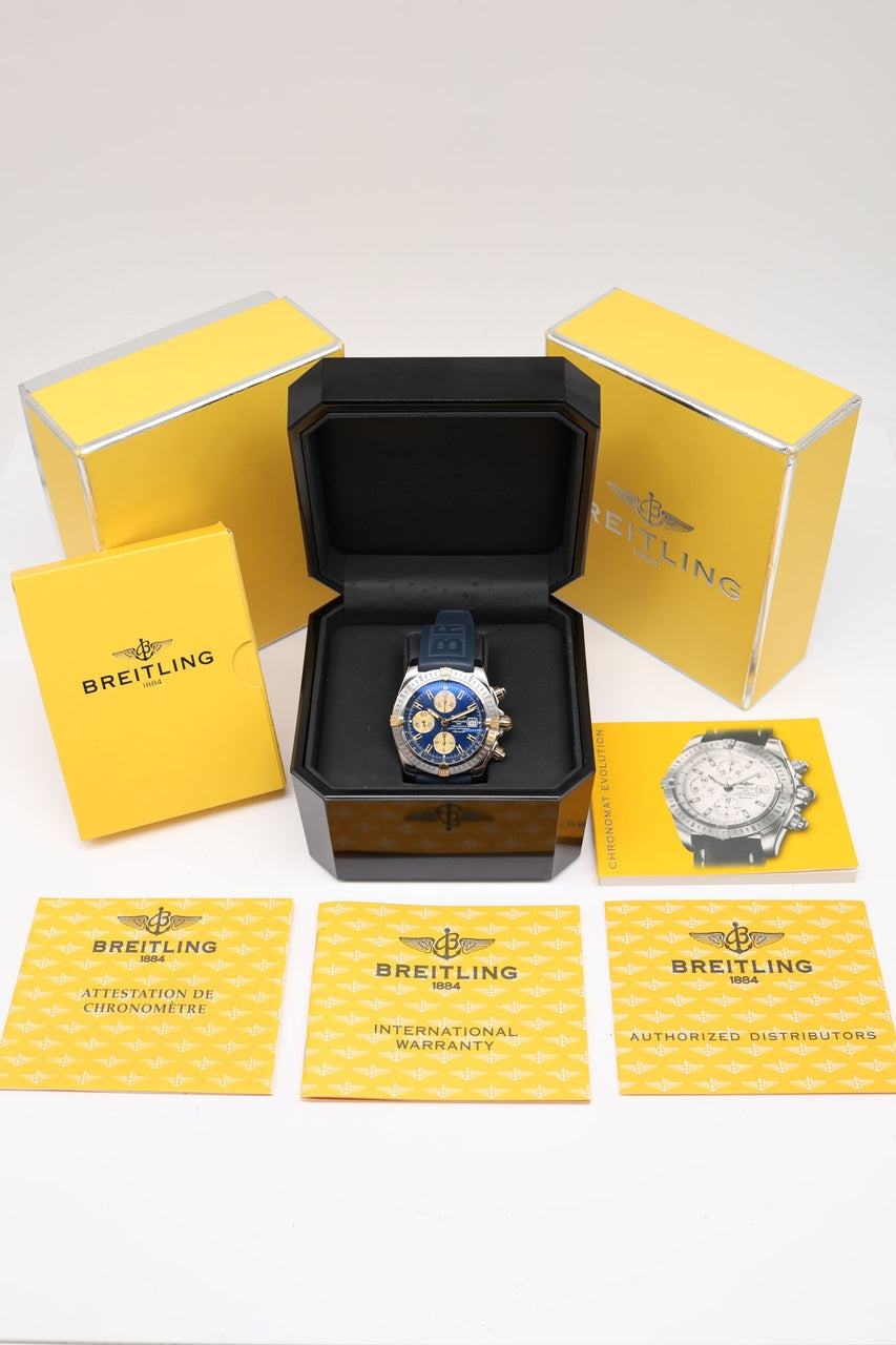 Breitling Chronomat Evolution 44mm Automatik Blau B13356 - Papiere und oder Lieferumfang