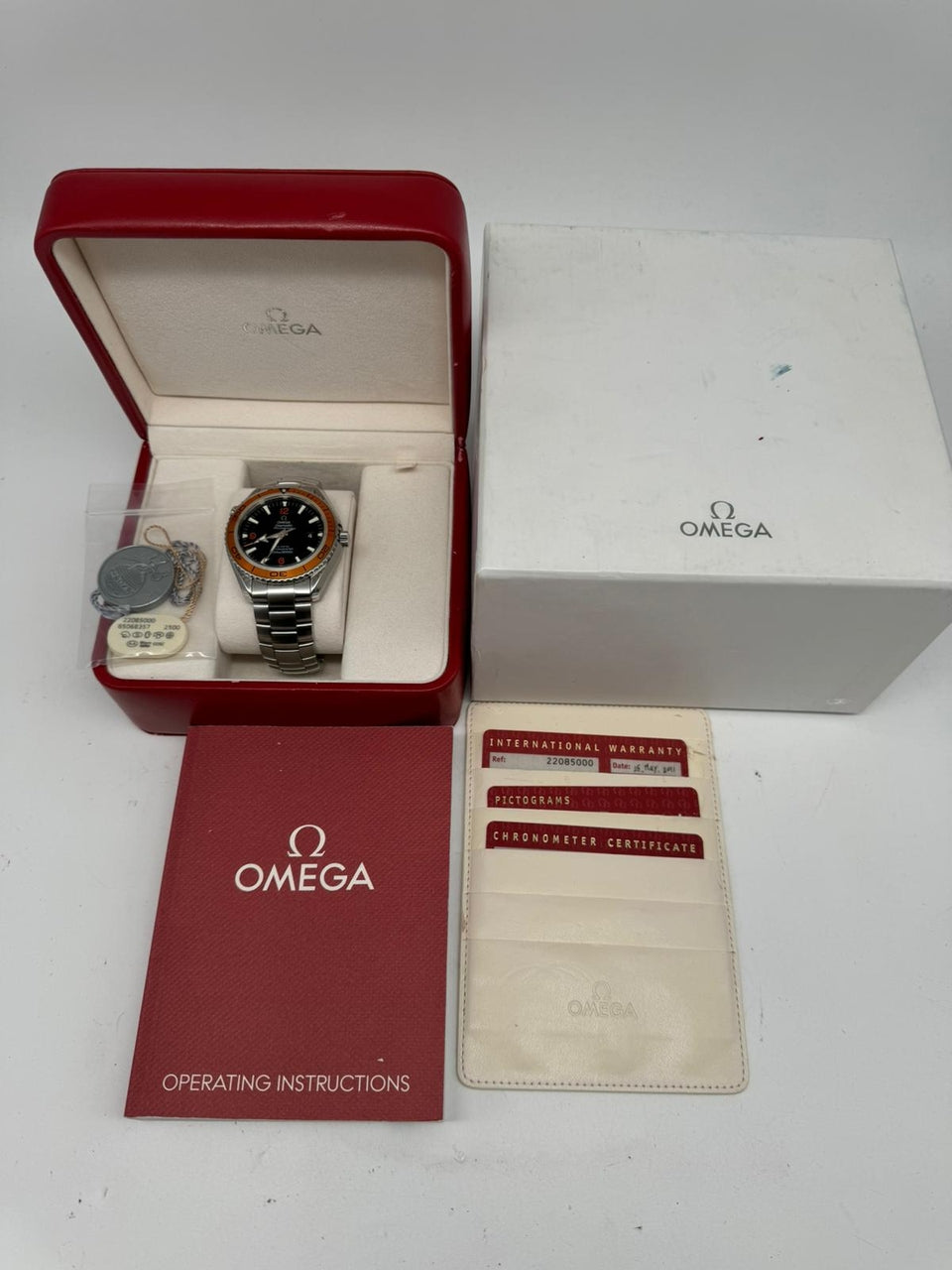 Omega Seamaster Planet Ocean 45,5mm Automatik	 22085000 Box + og. Papiere