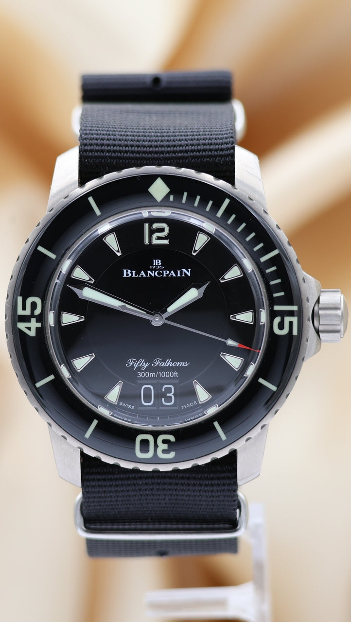 Blancpain Fifty Fathoms Grande Date Titan Automatik  505012B30 Box + og. Papiere