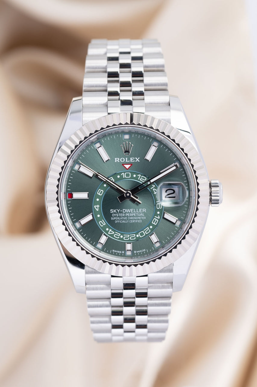 Rolex Oyster Perpetual Sky-Dweller Automatik Grün 336934 - Thumbnail