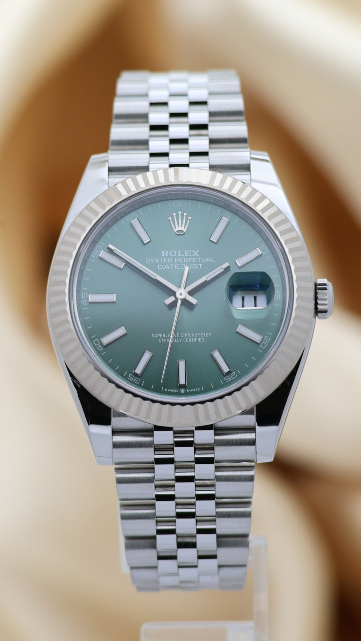 Rolex Datejust 41mm Mint-Grün Automatik 126334 - Thumbnail