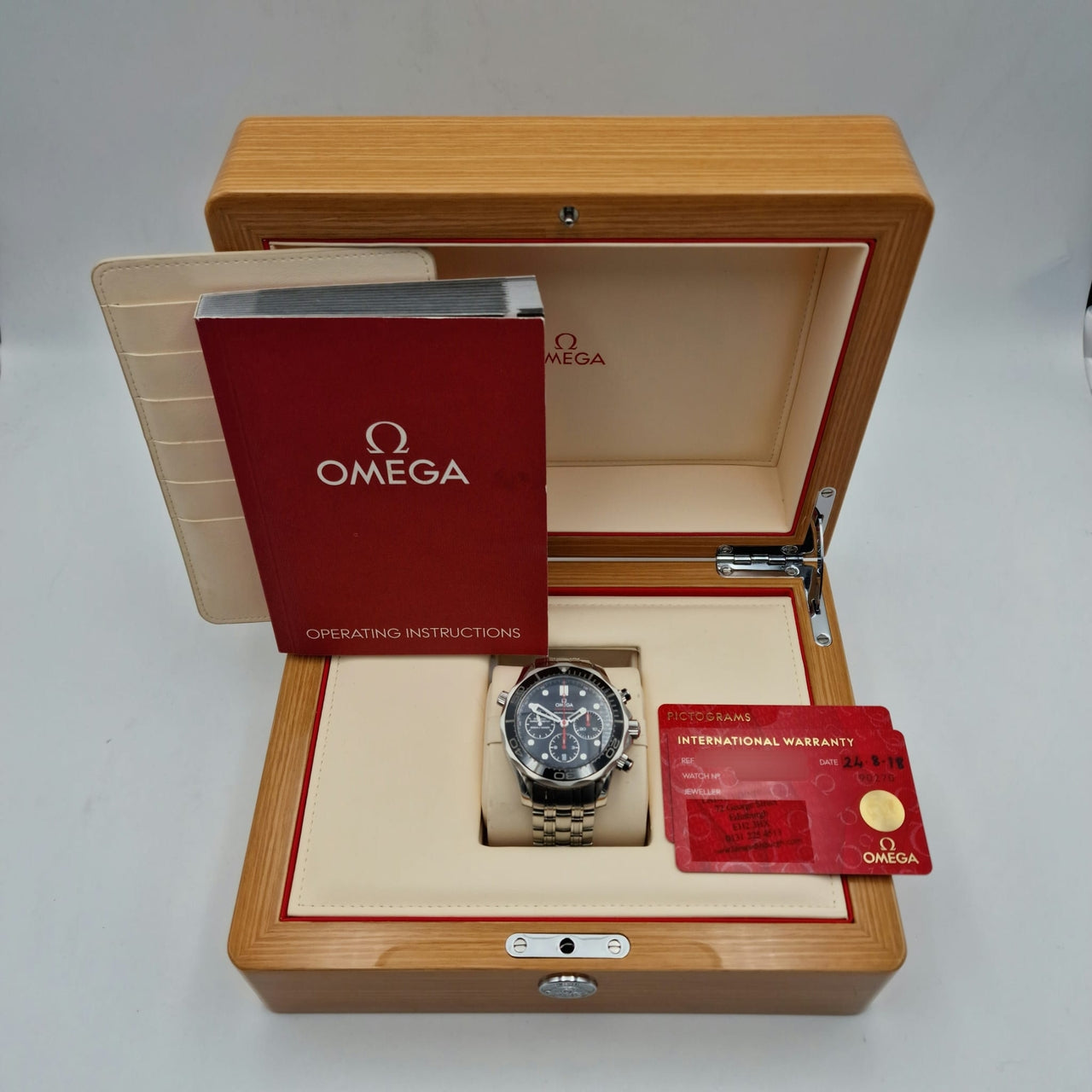 Omega Seamaster Diver 300 M Chronograph Automatik 21230445001001 Box + og. Papiere