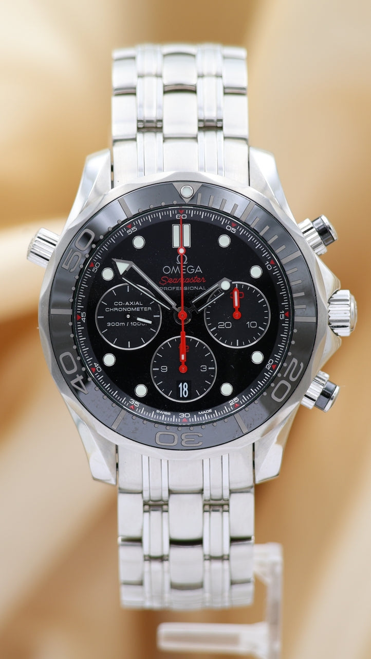 Omega Seamaster Diver 300 M Chronograph Automatik 21230445001001 Box + og. Papiere