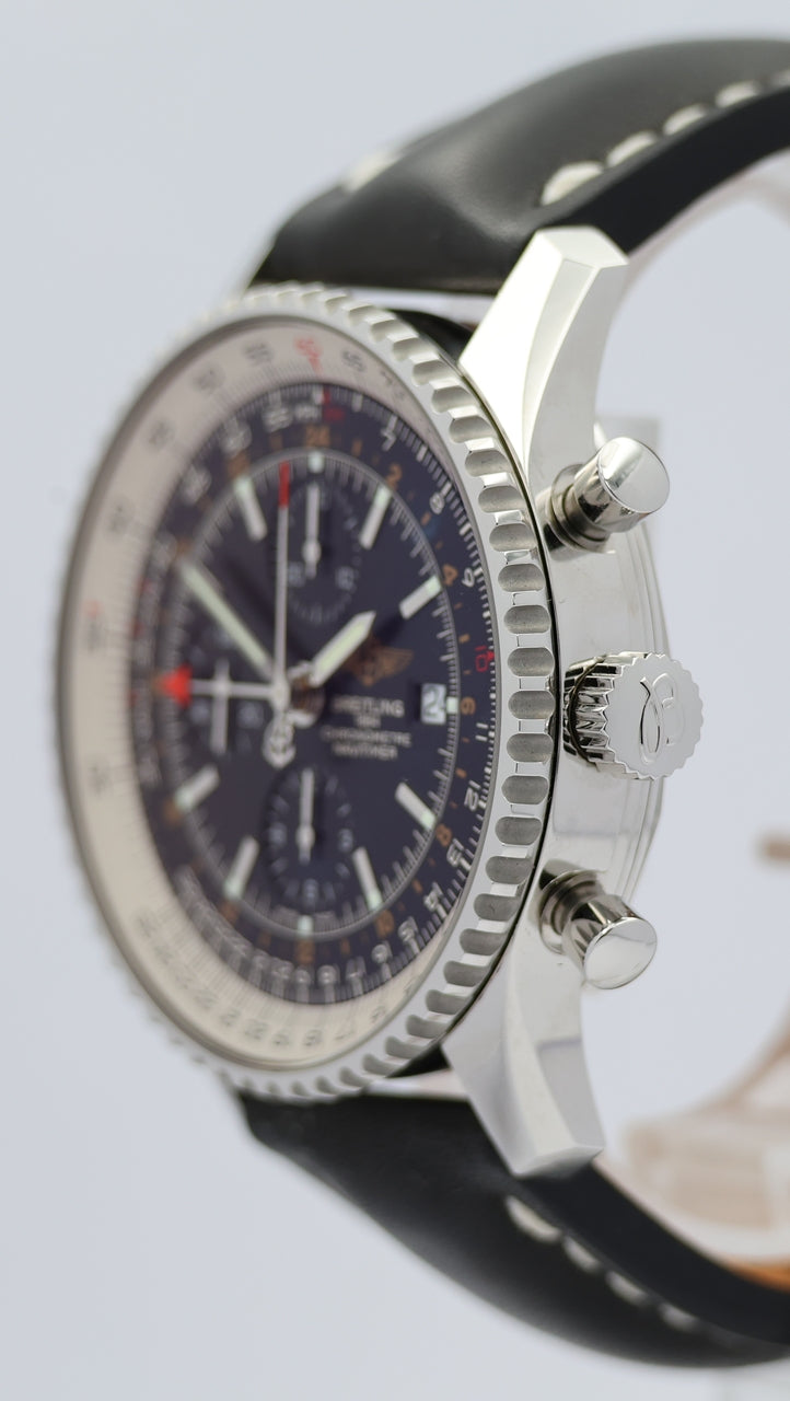 Breitling Navitimer World GMT Automatik A24322 Box + og. Papiere