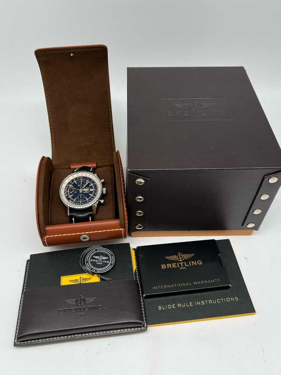 Breitling Navitimer World GMT Automatik A24322 Box + og. Papiere
