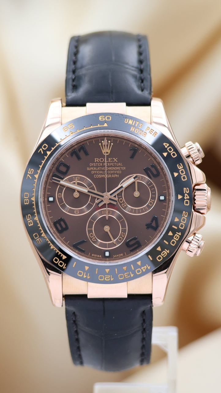 Rolex Daytona Chocolate Dial 40mm Automatik  116515LN Box + Service Papers/Extrakt