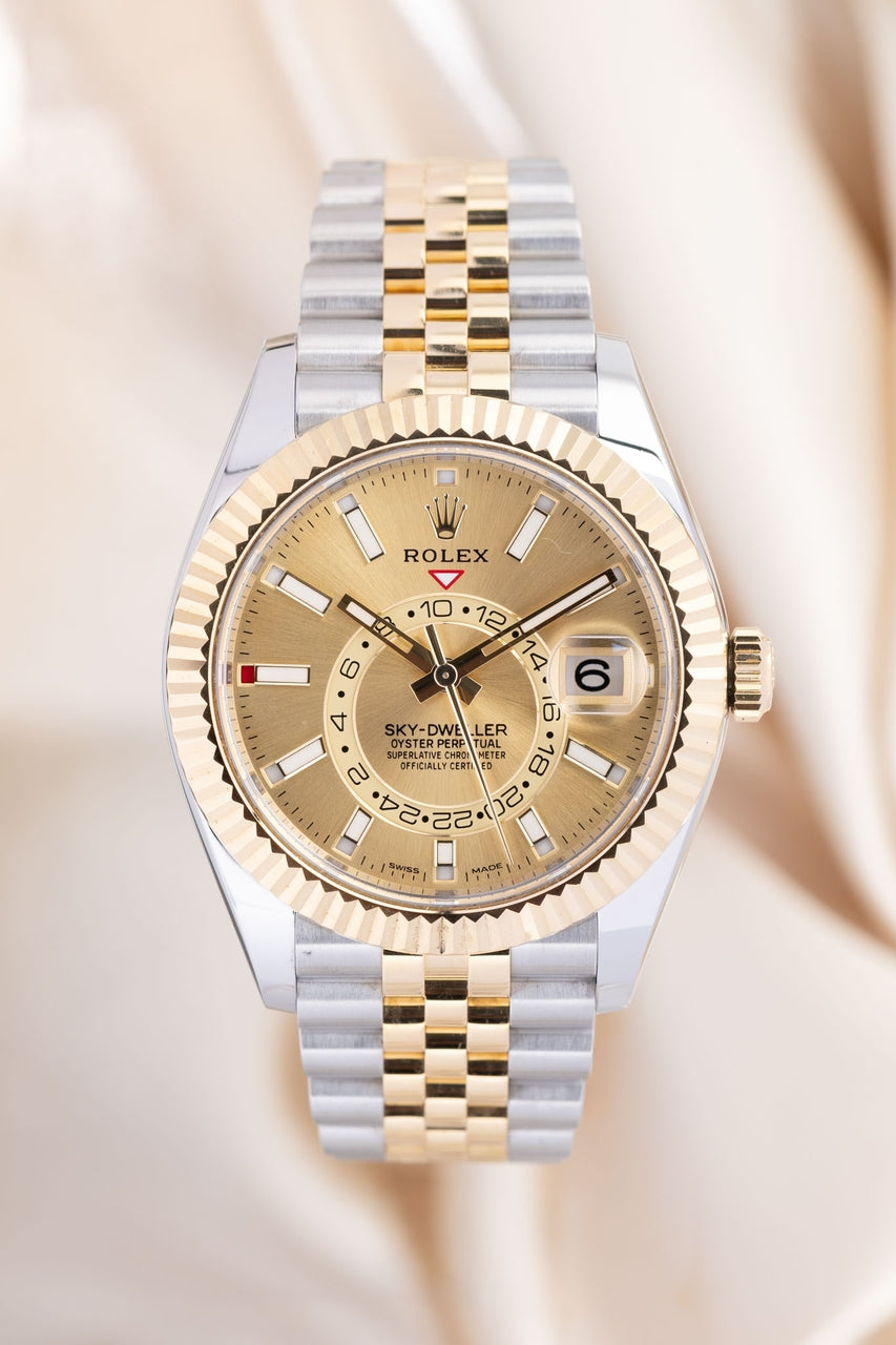 Rolex Sky-Dweller Stahl Gold Jubilee 42mm Automatik 326933 - Thumbnail