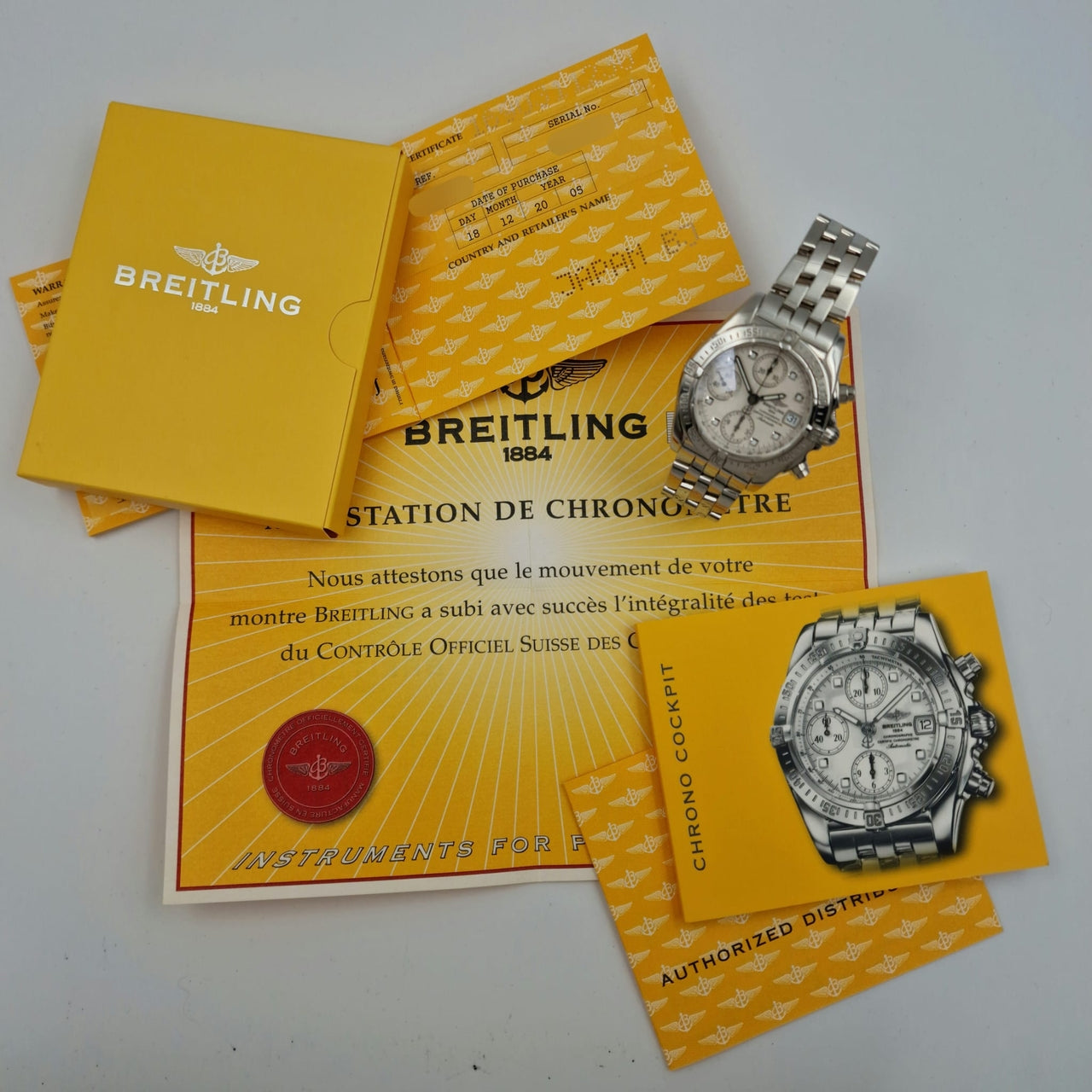 Breitling Chrono Cockpit 39mm Automatik A13357 - Papers and documentation