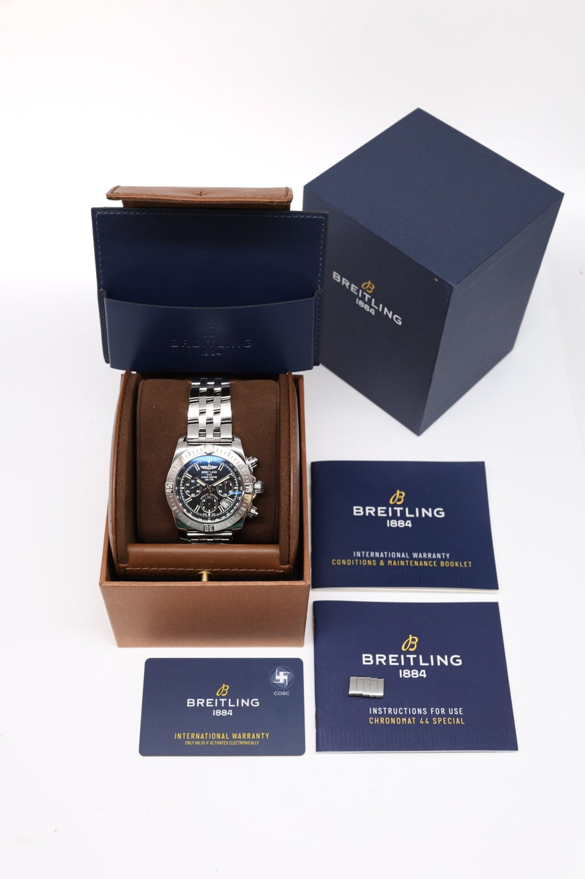 Breitling Chronomat 44mm Automatik Herrenuhr AB0115 - Papiere und oder Lieferumfang
