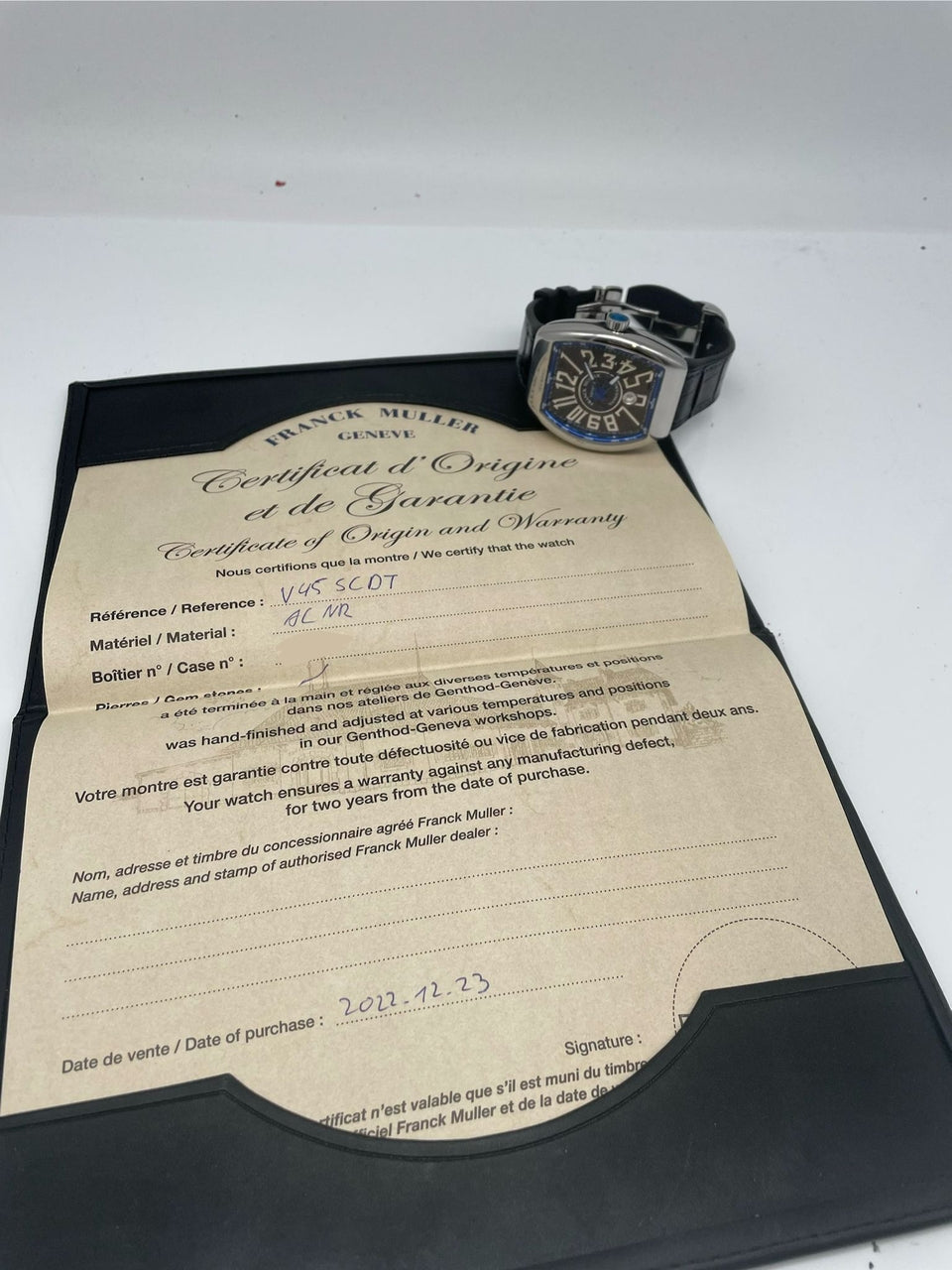 Franck Muller Vanguard 45mm Automatik  V45SCDTACNR - Papiere und oder Lieferumfang