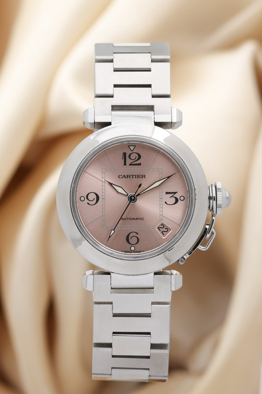 Cartier Pasha C 35mm Automatik Rosa W31075M7 - Thumbnail