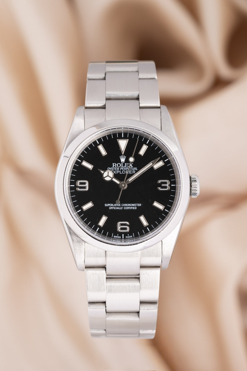Rolex Explorer Automatik Herrenuhr Stahl Schwarz 114270 - Thumbnail