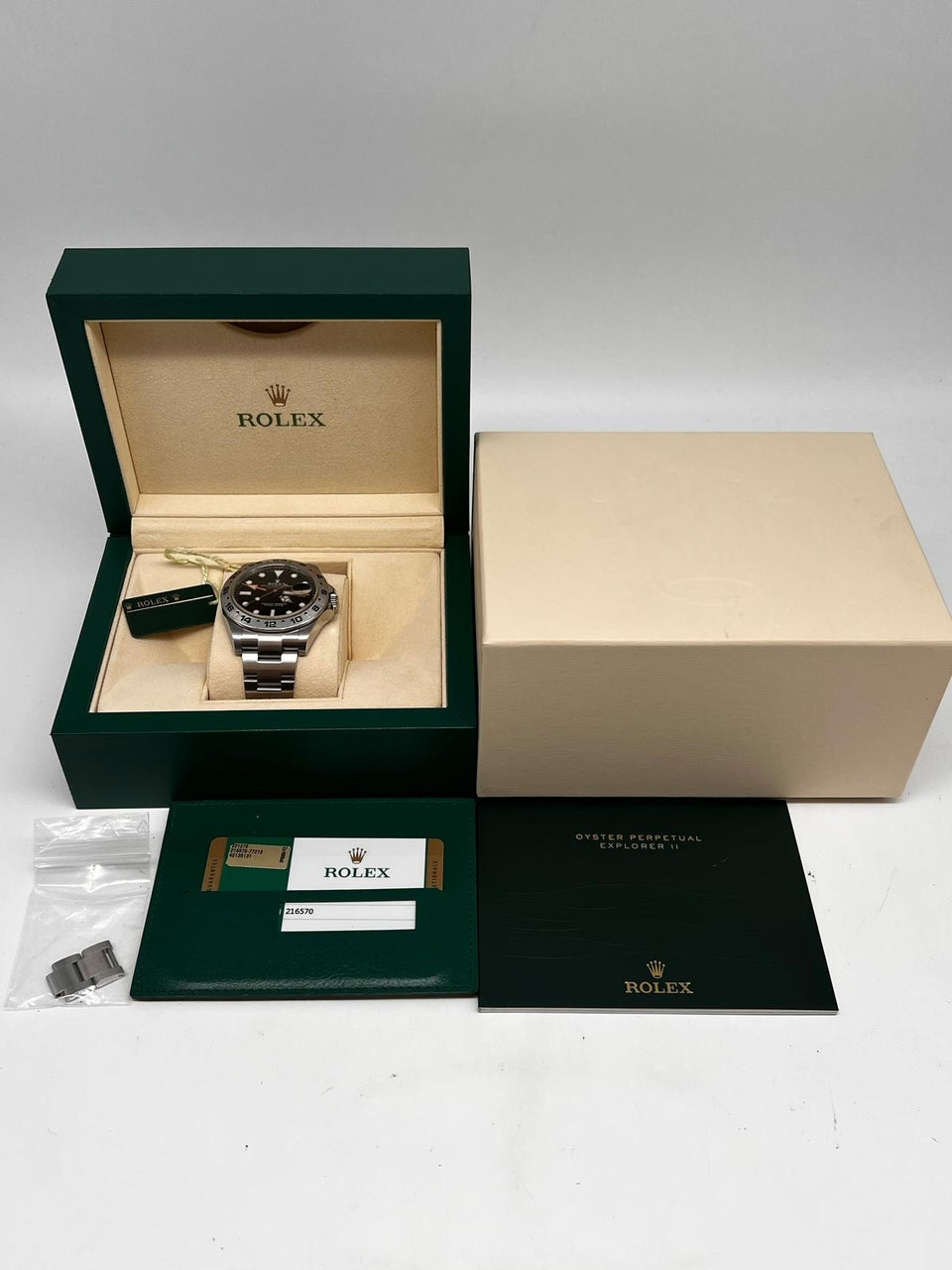 Rolex Explorer II 42mm Automatik Herrenuhr	 216570 Box + og. Papiere