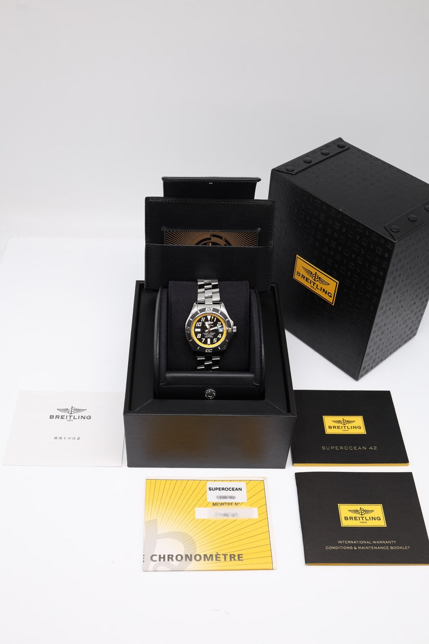 Breitling Superocean 42 Automatik A17364 - Papiere und oder Lieferumfang