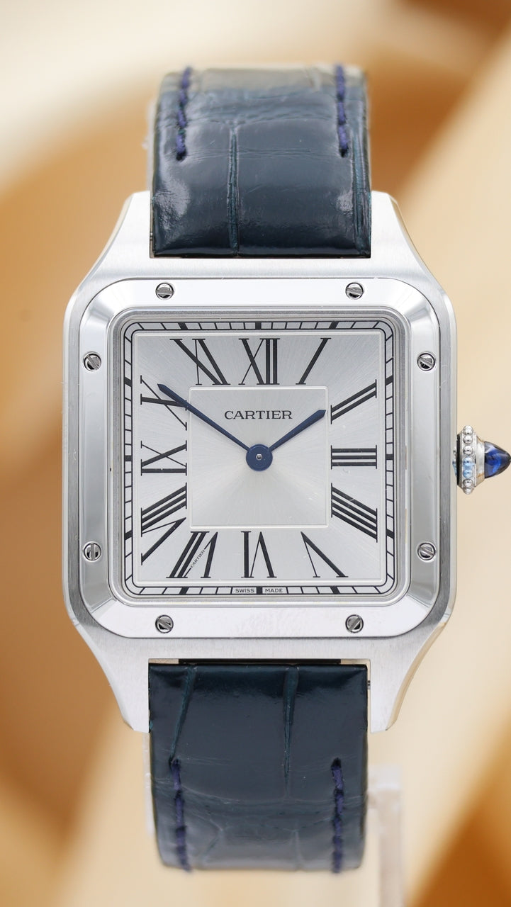 Cartier Santos Dumont 31,4 x 43,5 mm Quarz WSSA0022 Box + og. Papiere