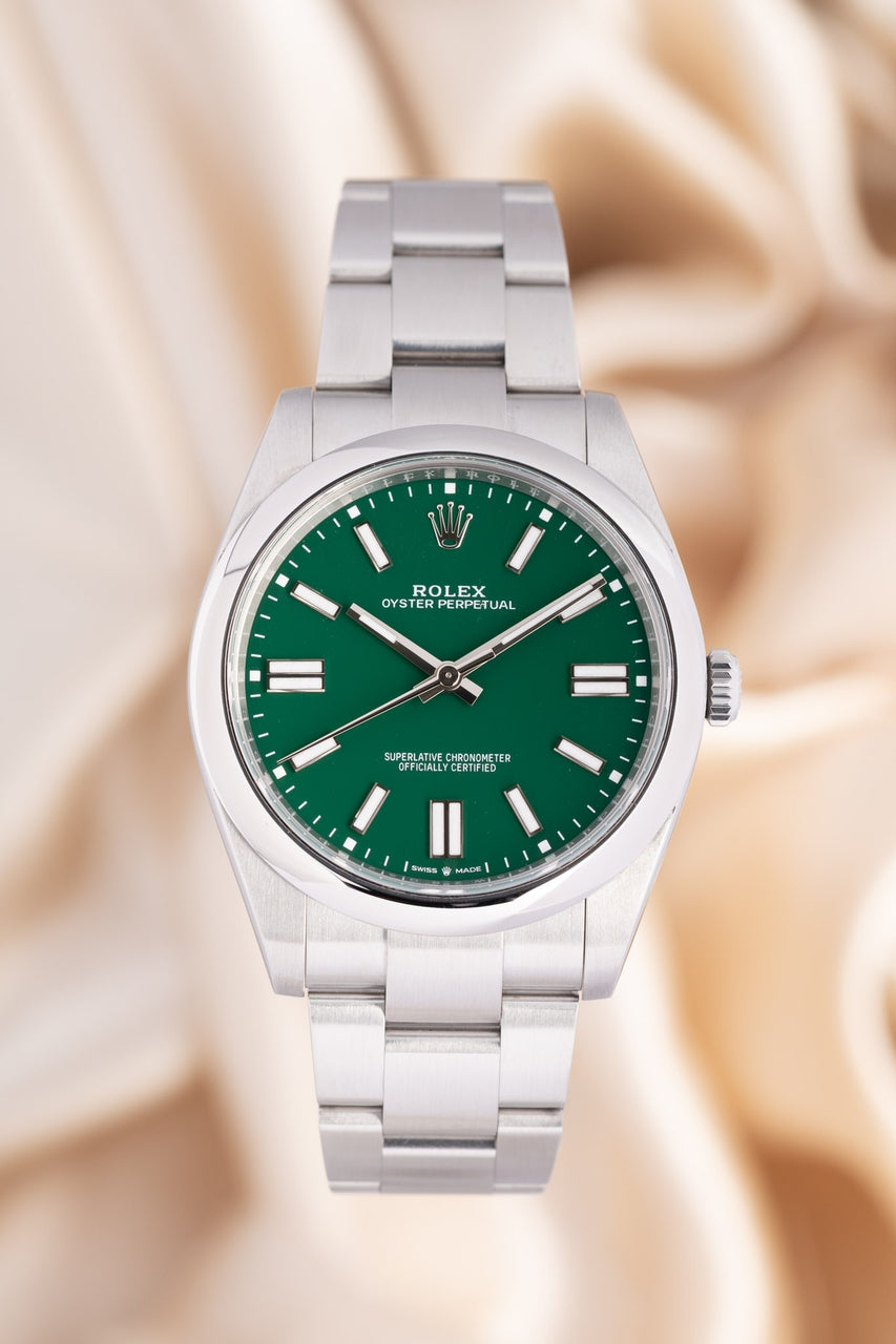 Rolex Oyster Perpetual 41 Grün 124300 - Thumbnail
