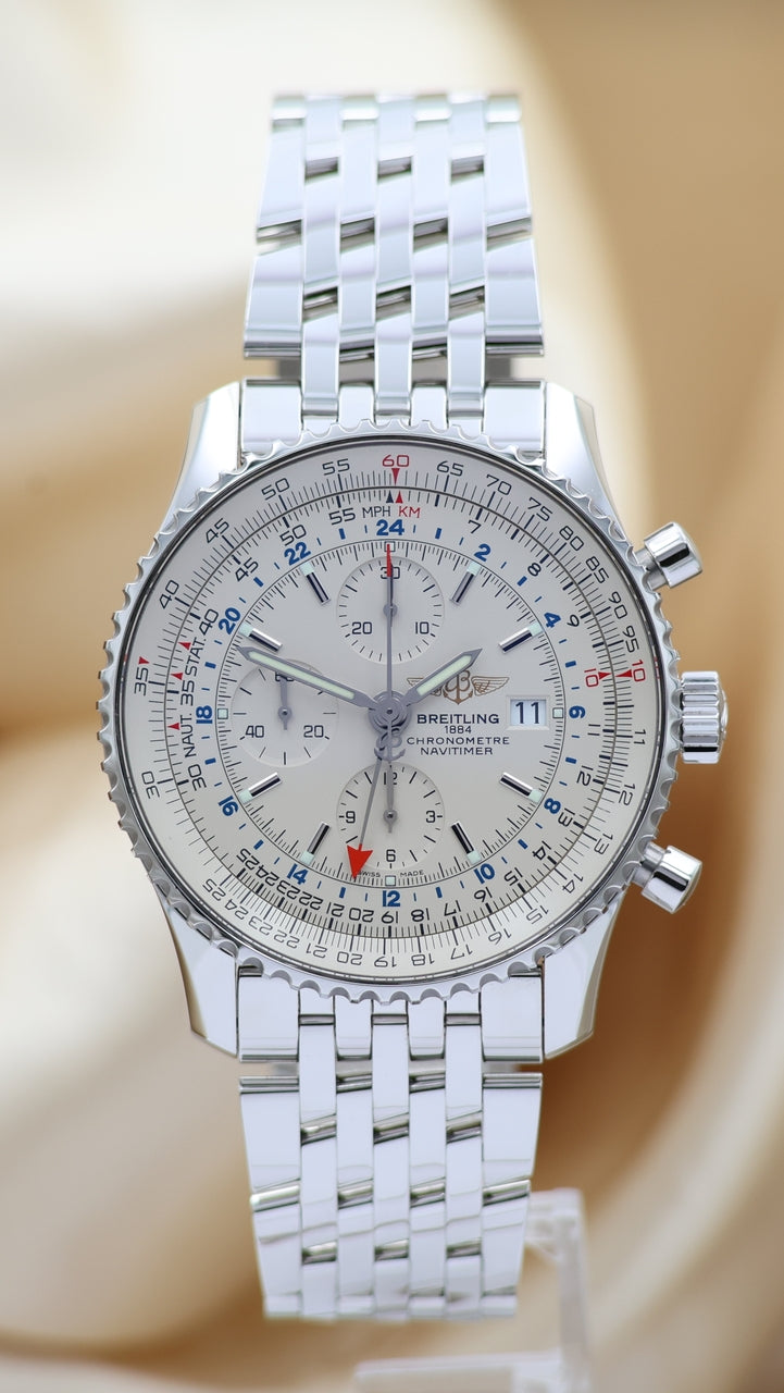 Breitling Navitimer World 46mm Automatik  A24322 Box + og. Papiere