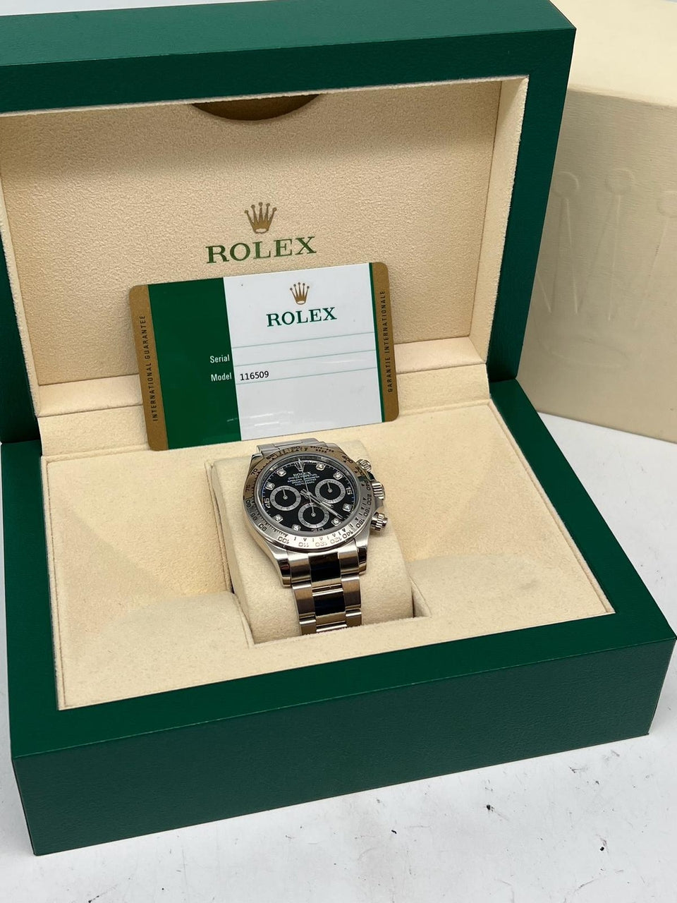 Rolex Oyster Perpetual Daytona Weißgold 40mm Automatik 116509 - Papers and documentation