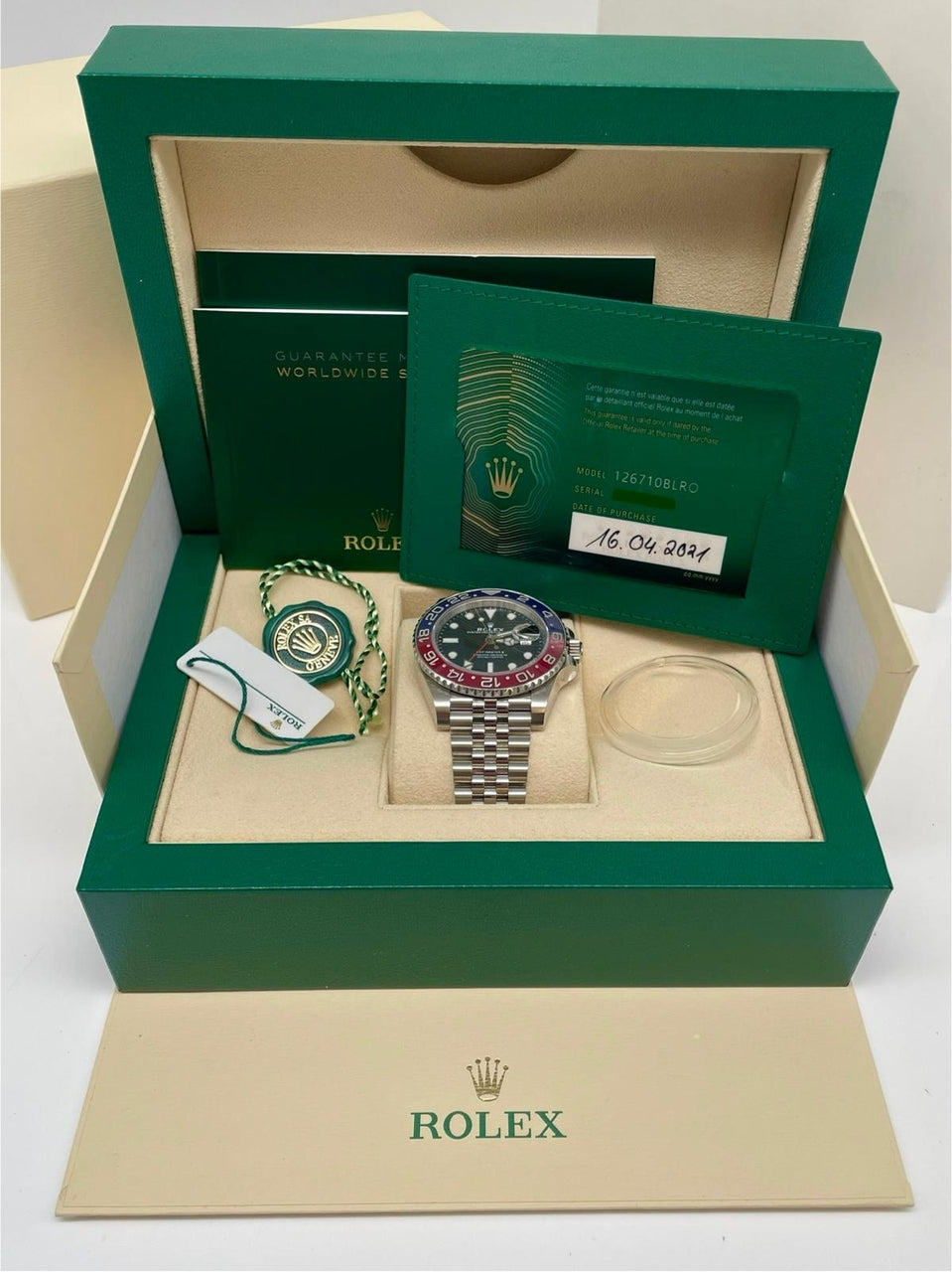 Rolex GMT-Master II „Pepsi“ Automatik  126710BLRO - Papiere und oder Lieferumfang