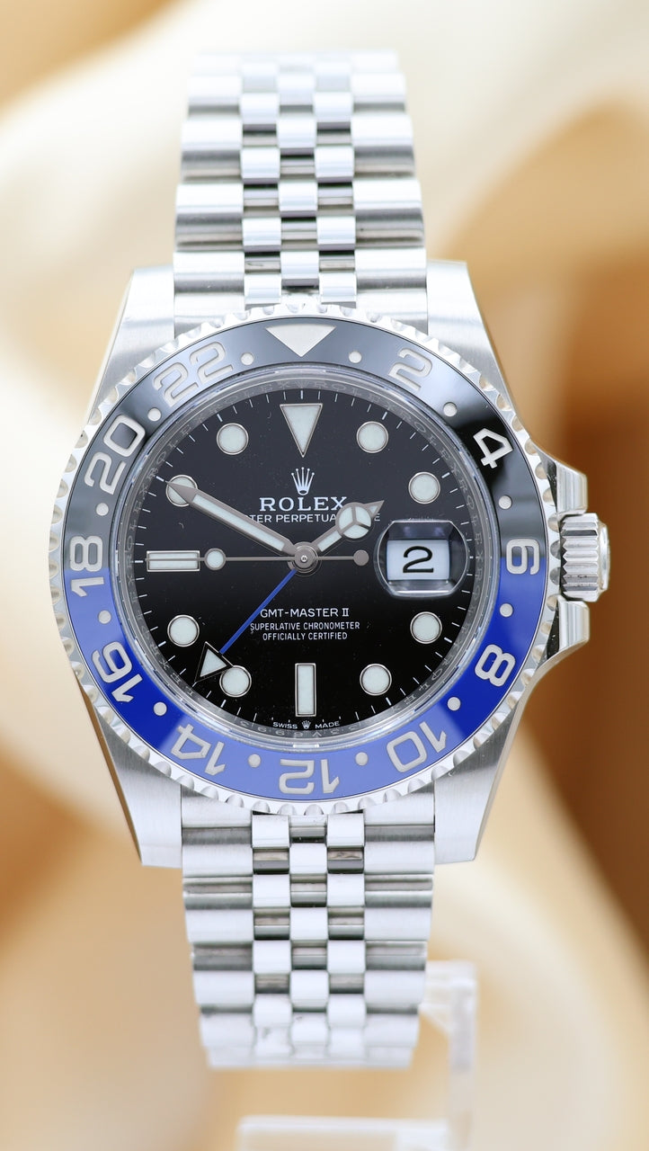 Rolex GMT-Master II "Batgirl" 40 Automatik	 126710BLNR Box + og. Papiere