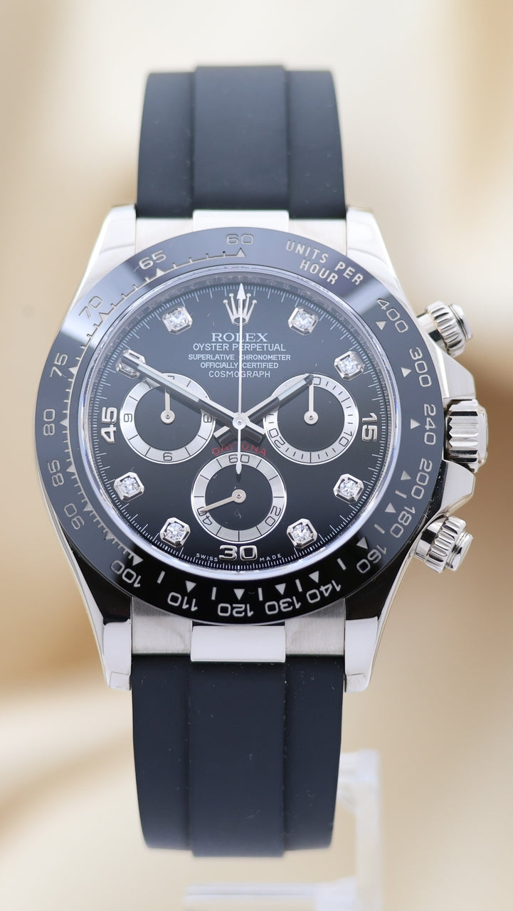 Rolex Daytona Weißgold Oysterflex Diamond Dial 116519 - Thumbnail