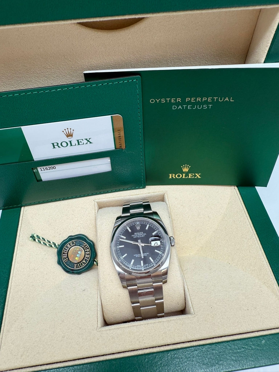 Rolex Oyster Perpetual Datejust Automatik 116200 - Papers and documentation