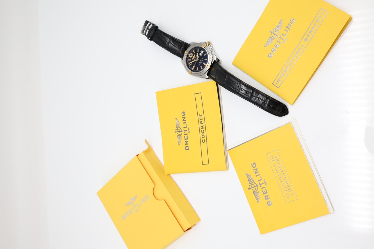 Breitling Cockpit Galatic Big Date Automatik Herren 41mm B49350B - Papiere und oder Lieferumfang