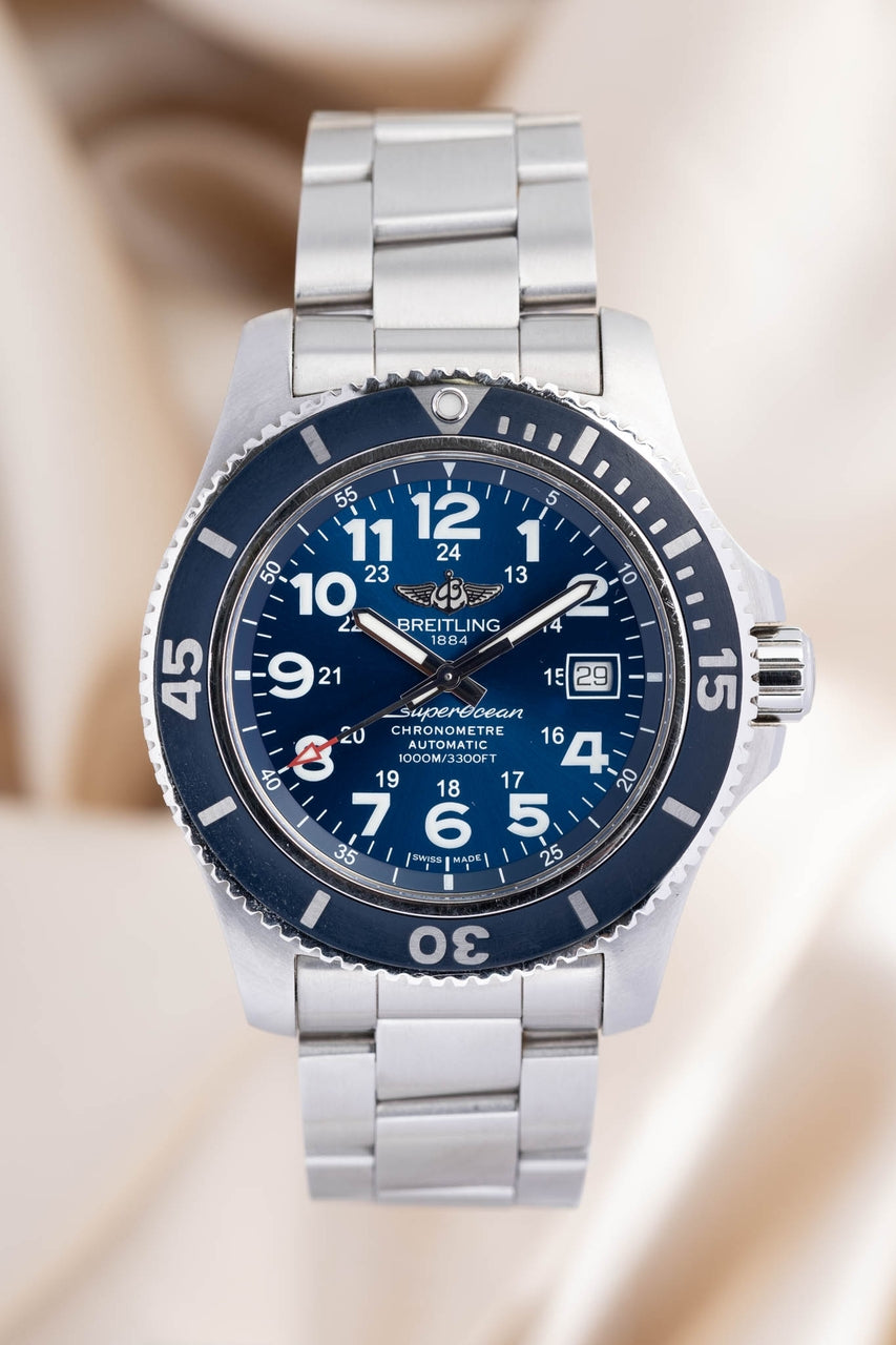 Breitling Superocean II 44mm Automatik Blau Herrenuhr A17392 - Thumbnail