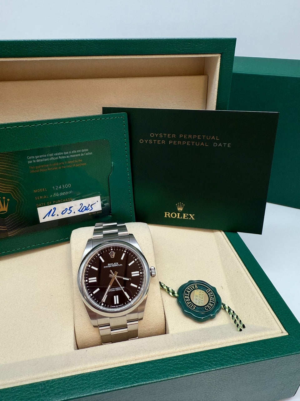 Rolex Oyster Perpetual 41mm Automatik  124300 - Papiere und oder Lieferumfang