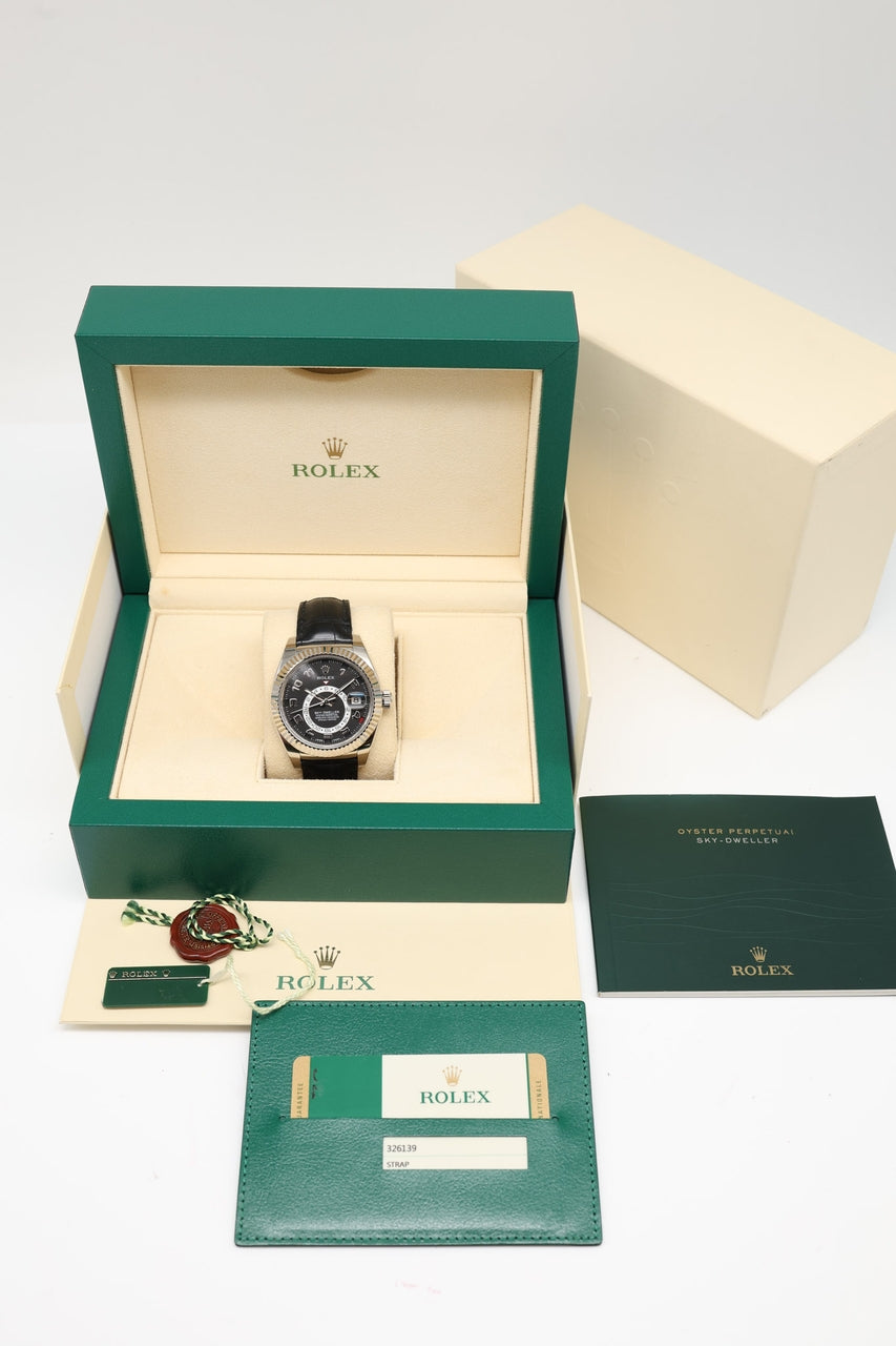Rolex Sky-Dweller Weißgold 18k Automatik 42mm 326139 - Papiere und oder Lieferumfang