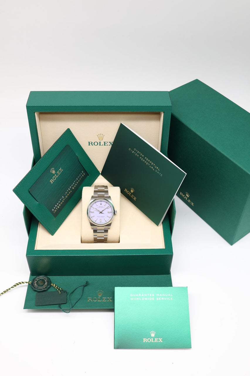 Rolex Oyster Perpetual 'Lavender' 36mm Automatik NEU 126000 - Papiere und oder Lieferumfang
