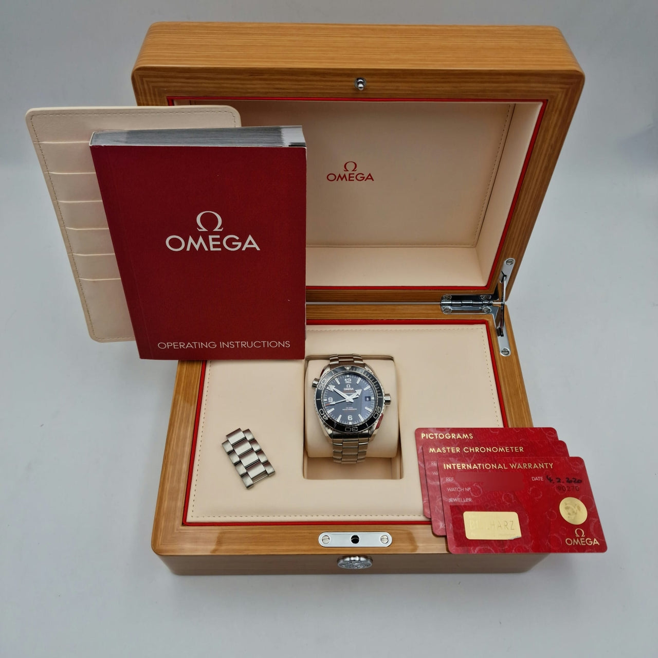 Omega Seamaster Planet Ocean Automatik 21530442101001 Box + og. Papiere