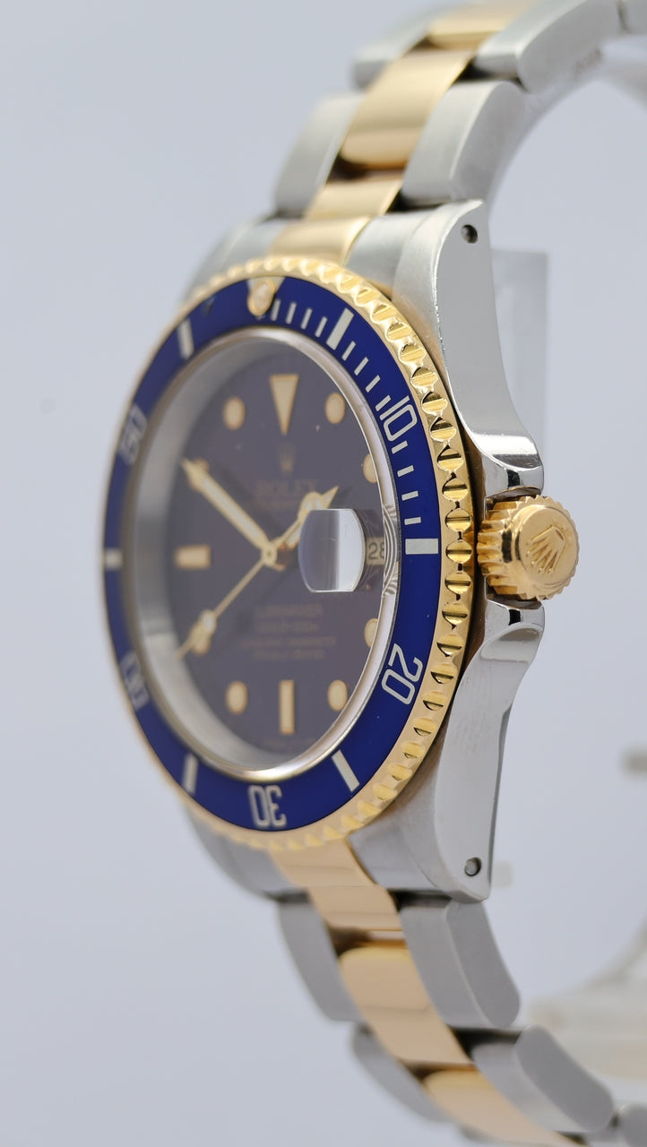 Rolex Submariner Date Stahl/Gold Purple-Blatt 16613 Box + og. Papiere