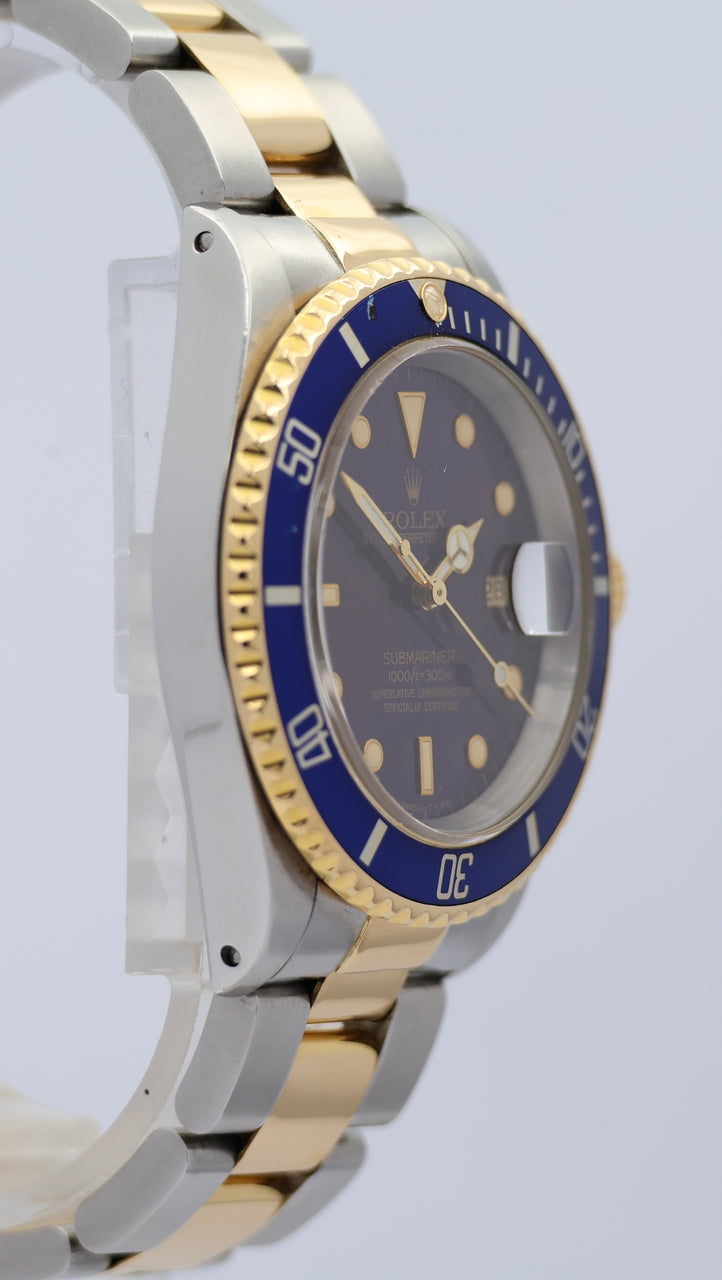 Rolex Submariner Date Stahl/Gold Purple-Blatt 16613 Box + og. Papiere