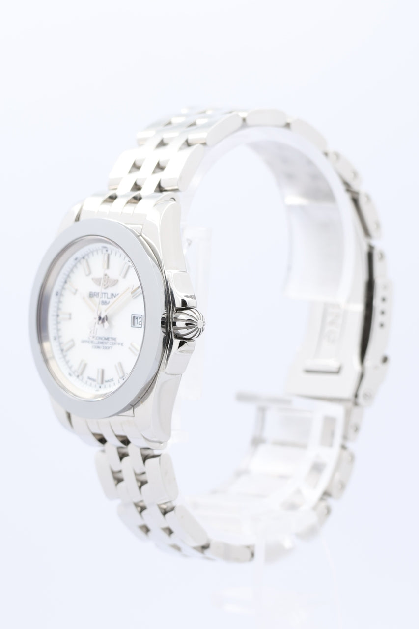Breitling Galactic 32 Sleek Perlmutt Blatt Quarz A71330 - Detailansicht 1